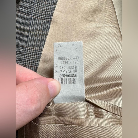 Lauren Ralph Lauren Blazer Jacket Men's 44R Gray Glen Check Wool Cashmere Blend - Picture 12 of 12